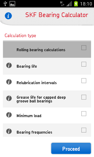 SKF Bearing Calculator - عکس برنامه موبایلی اندروید