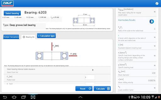 SKF Bearing Calculator - عکس برنامه موبایلی اندروید