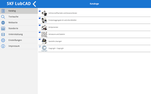 SKF LubCAD - عکس برنامه موبایلی اندروید