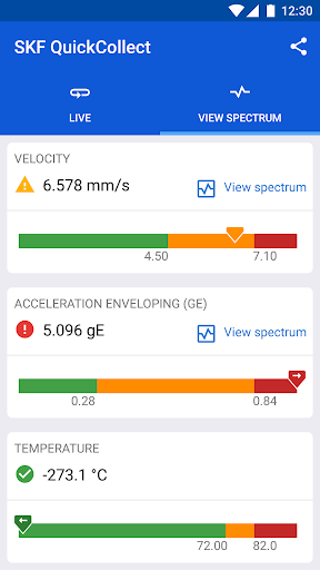 SKF QuickCollect - Image screenshot of android app