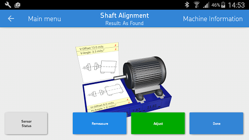 SKF Shaft alignment - Image screenshot of android app