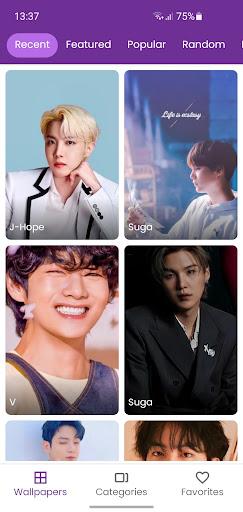 BTS Wallpaper ۲۰۲۴ - عکس برنامه موبایلی اندروید