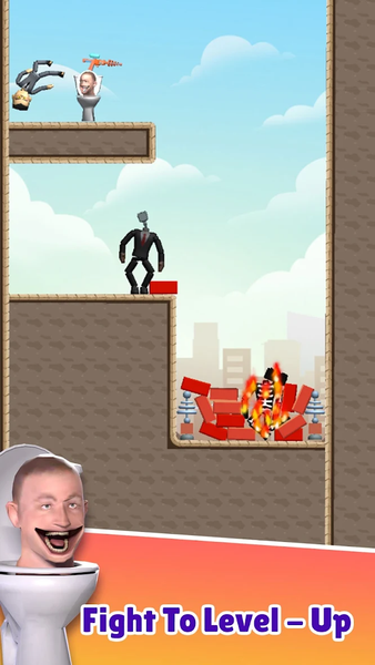 Cameraman vs Skibidi Toilet - Gameplay image of android game