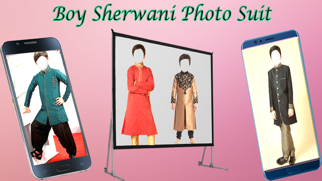 Boy Sherwani Photo Suit - Image screenshot of android app