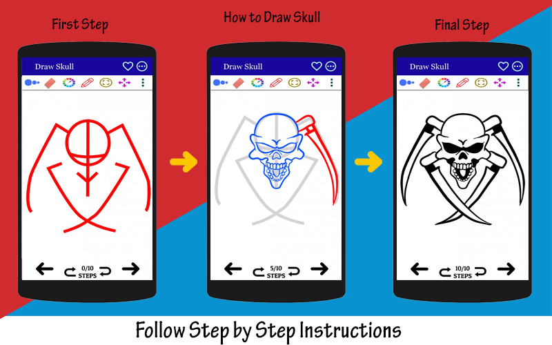 How to Draw Skull Tattoo Easy - Image screenshot of android app