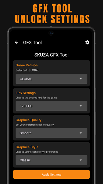 SKUZA Game Booster & GFX Tool - Image screenshot of android app