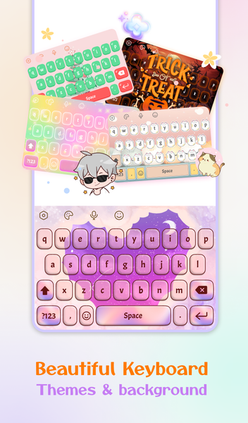 Keyboard Themes: Emoji & Fonts - Image screenshot of android app