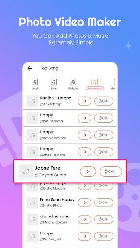 Photo Video Maker With Music - عکس برنامه موبایلی اندروید