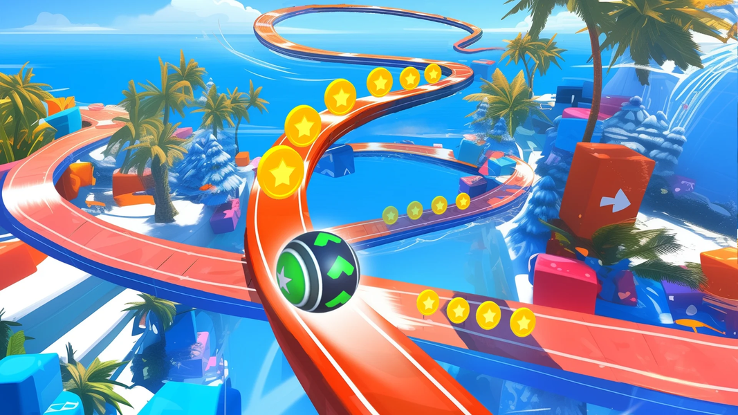 3D Super Rolling Ball Race - Gameplay image of android game