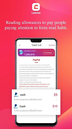 Cashzine - Earn money reward - عکس برنامه موبایلی اندروید
