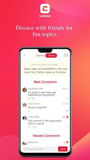 Cashzine - Earn money reward - عکس برنامه موبایلی اندروید