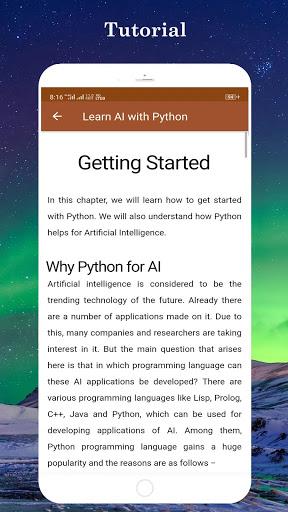 Learn AI with Python - عکس برنامه موبایلی اندروید