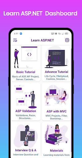 Learn ASP.NET - عکس برنامه موبایلی اندروید