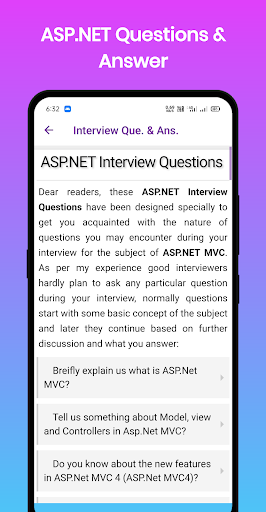 Learn ASP.NET - عکس برنامه موبایلی اندروید