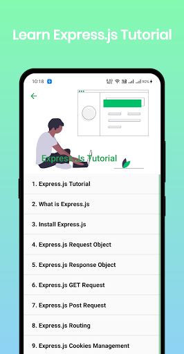 Learn Node.js - عکس برنامه موبایلی اندروید