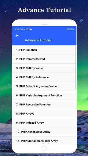 Learn PHP - عکس برنامه موبایلی اندروید