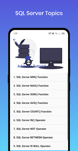 Learn SQL and SQL Server - عکس برنامه موبایلی اندروید