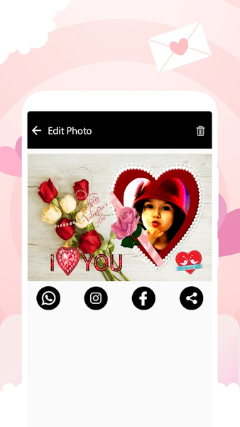 Valentines Day Photo Frame - Image screenshot of android app