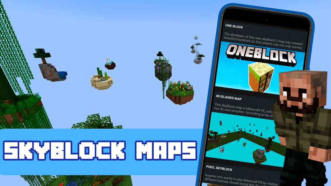 Skyblock Map for Minecraft - Image screenshot of android app