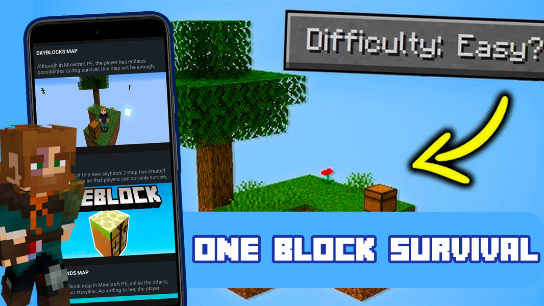 Skyblock Map for Minecraft - Image screenshot of android app