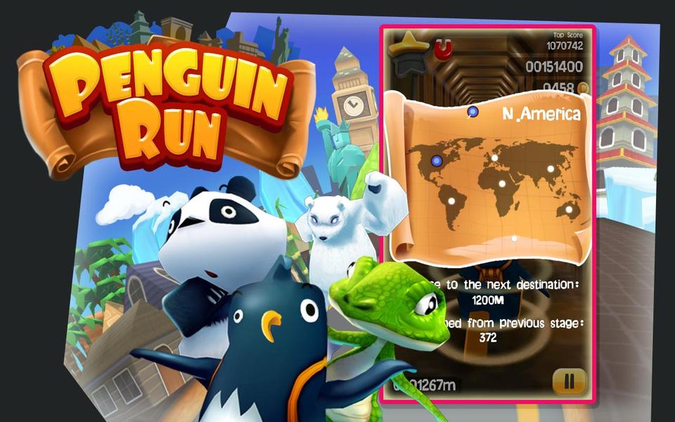 Penguin Run - Gameplay image of android game