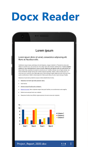 Docx Reader - Word, Document, - عکس برنامه موبایلی اندروید