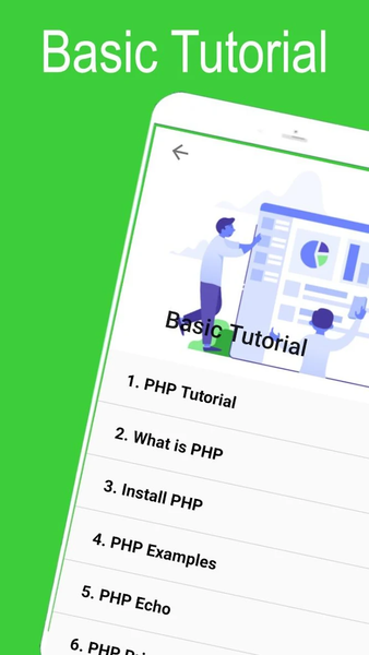 Learn PHP - عکس برنامه موبایلی اندروید
