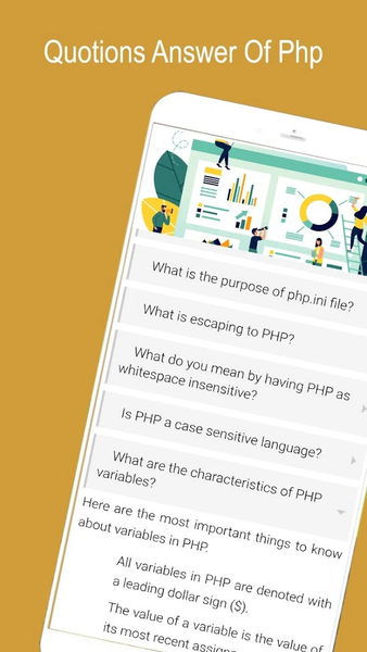 Learn PHP - عکس برنامه موبایلی اندروید