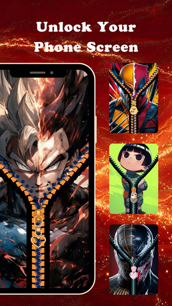 Zipper Lock Screen - Zip Style - Image screenshot of android app