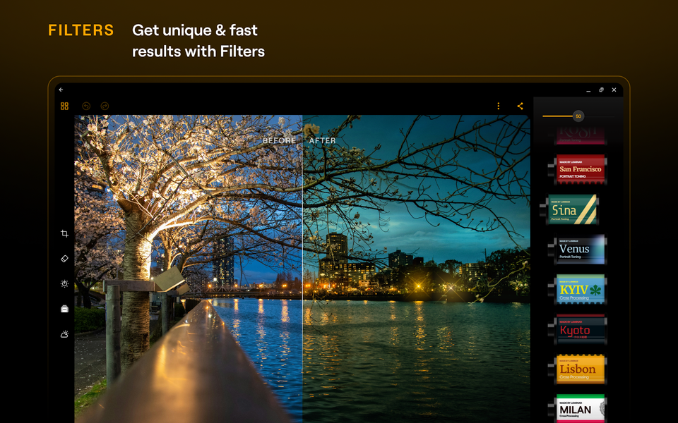 Luminar: Photo Editor - عکس برنامه موبایلی اندروید