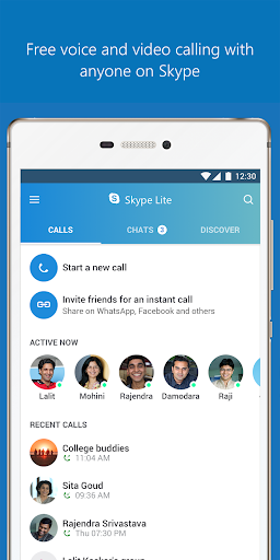 Skype Lite - Free Video Call & Chat - Image screenshot of android app