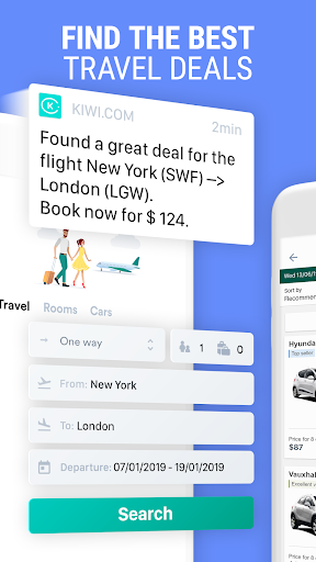 Kiwi.com - Book Cheap Flights - Image screenshot of android app