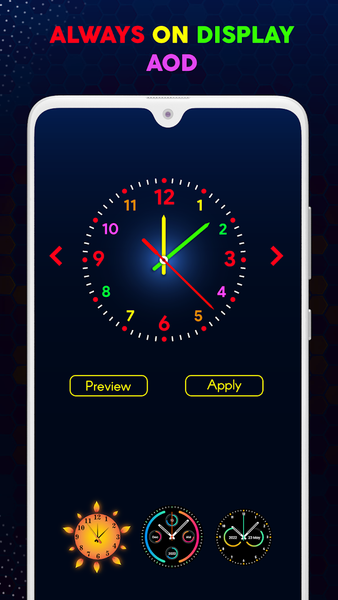 Nightstand Clock - Always ON - عکس برنامه موبایلی اندروید