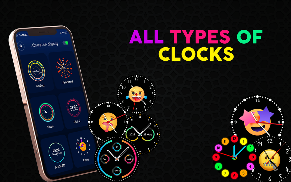 Nightstand Clock - Always ON - عکس برنامه موبایلی اندروید