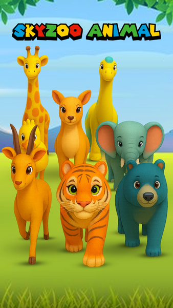 Skyzoo Animal Running Games 3D - Gameplay image of android game