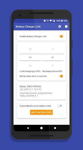 Battery Charge Limit [ROOT] - Image screenshot of android app