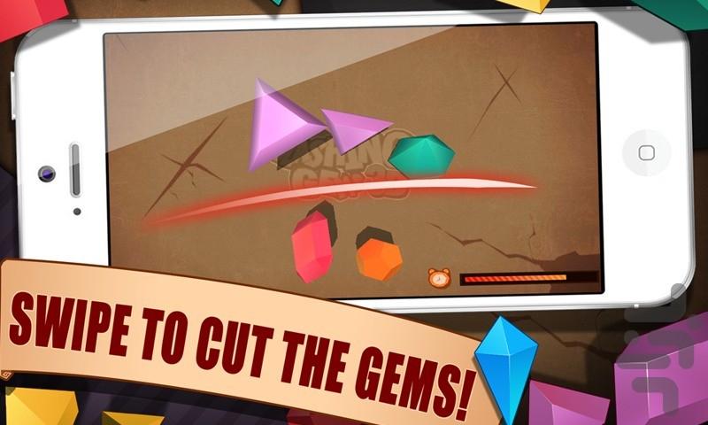 Slashing Gems 3D - Gameplay image of android game