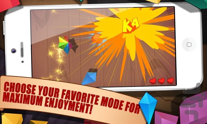 Slashing Gems 3D - Gameplay image of android game