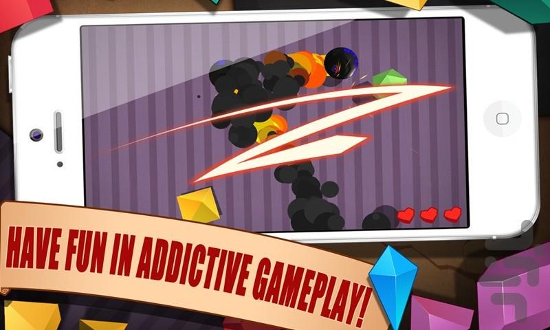 Slashing Gems 3D - Gameplay image of android game