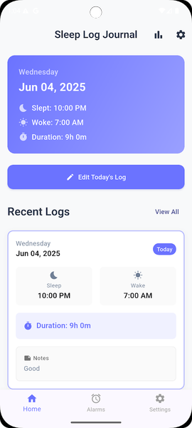 Offline Sleep Journal - عکس برنامه موبایلی اندروید