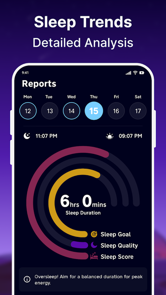 Sleep Tracker and Sleep Cycle - عکس برنامه موبایلی اندروید