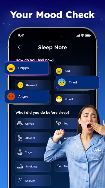 Sleep Tracker - Smart Alarm - عکس برنامه موبایلی اندروید