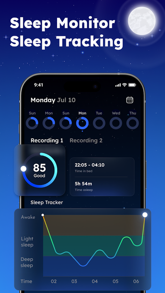 Sleep Tracker - Smart Alarm - عکس برنامه موبایلی اندروید