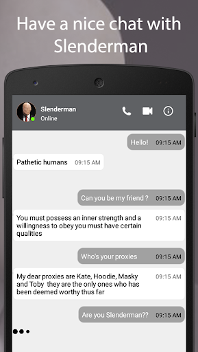 Slender Man's Fake Video Call - Image screenshot of android app