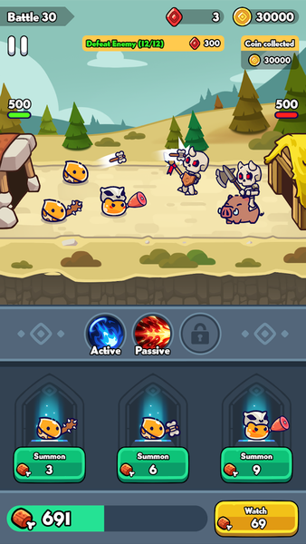 Slime Warrior: Age of War - Gameplay image of android game