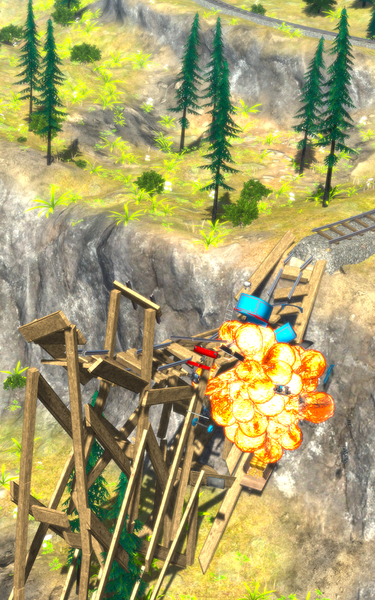 Slingshot Train - Gameplay image of android game