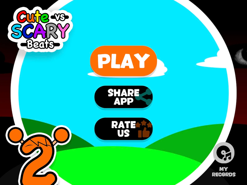 Cute vs Scary Beats 2 - Gameplay image of android game