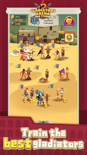 Gladiators Arena: Idle Tycoon - Gameplay image of android game