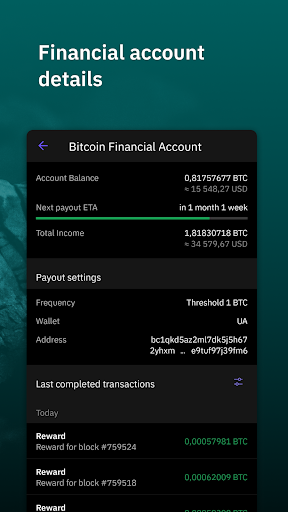 Braiins Pool - عکس برنامه موبایلی اندروید