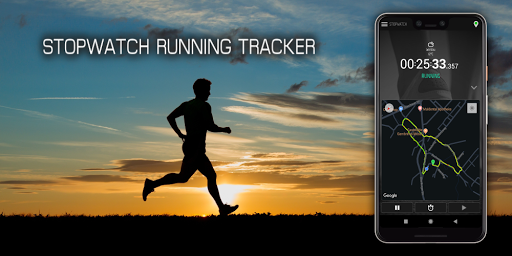 Stopwatch Run Tracker - Running, Jogging, Cycling - Image screenshot of android app